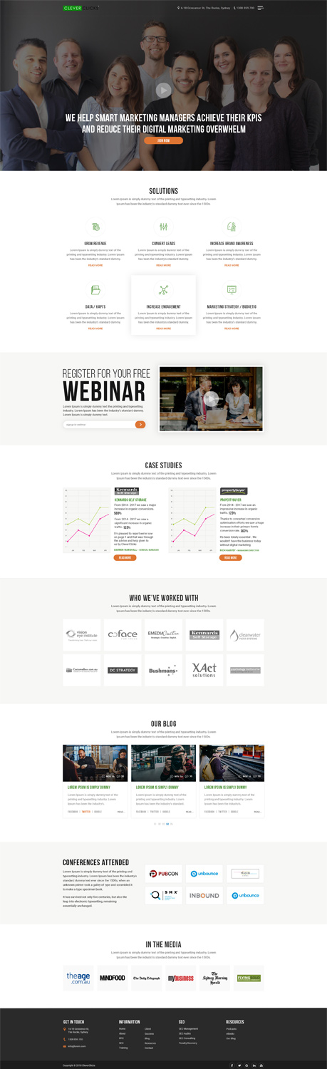 Diseño Web por JB Graphic Design para CleverClicks | Diseño #17803327