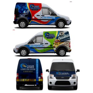 Car Wrap Design by DG+ for Ocean Computer Centre Ltd. & Sign Shop | Design: #17665136