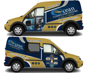 Ford Van Wrap For a Computer Repair/Sales and Signage Shop | Diseño de Rotulación de Vehículo por The Faisal