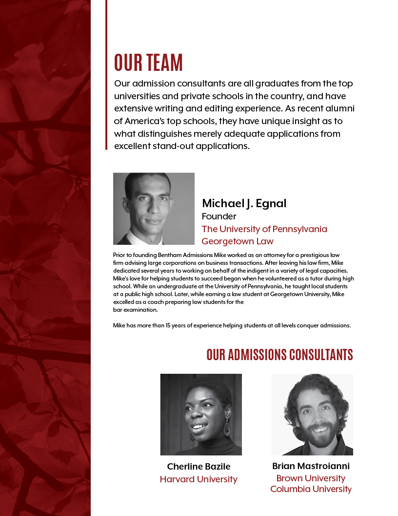 Flyer Design by Cheryl for Benthan Admissions LLC | Design #17699631