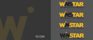 Winstar (main image)          Interactive Media (smaller font size) | Logo Design by schk