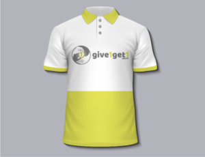 T-shirt Design by Slant Line Media for give1get1 GmbH | Design: #17660743