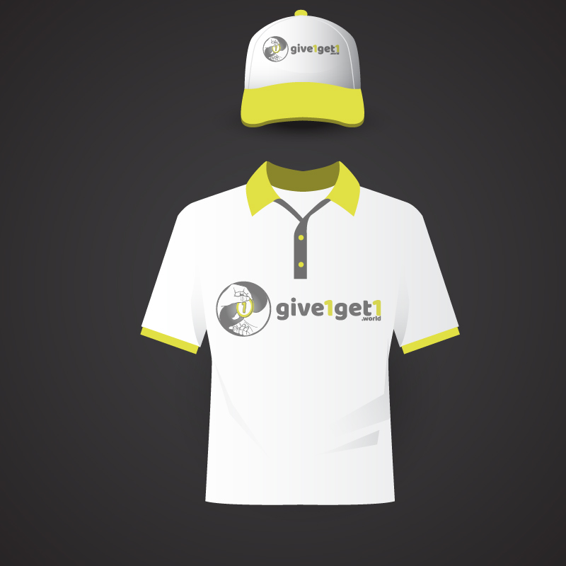T-shirt Design by Slant Line Media for give1get1 GmbH | Design #17660744