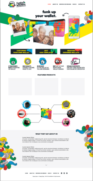 GUARANTEED PAY: Fresh website needed for Funky Wallet eCommerce Store | Web Design by ArtTank