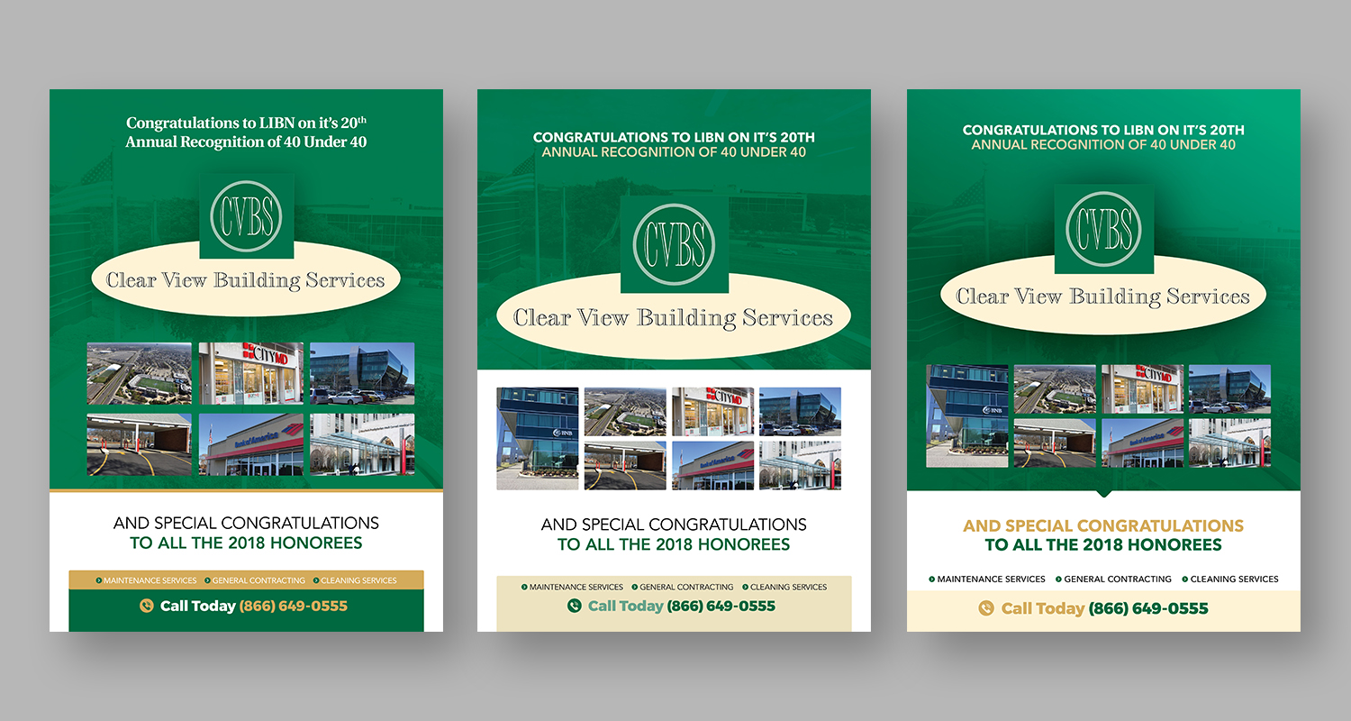 Newspaper Ad Design by Pixelon Studio for Clear View Building Services  | Design #17625999