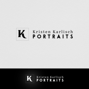 Kristen Karlisch portraits   and maybe a kk or KK anagram with it | Logo Design by z a n a
