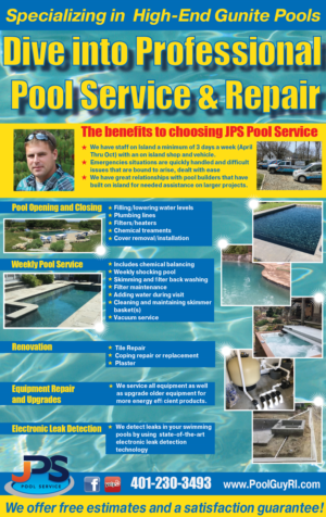 Diseño de Anuncio de Prensa por Sheingart para JPS POOL SERVICE | Diseño #20621771