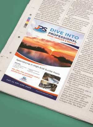 Diseño de Anuncio de Prensa por debdesign para JPS POOL SERVICE | Diseño: #20572030