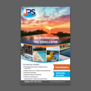 Diseño de Anuncio de Prensa por debdesign para JPS POOL SERVICE | Diseño: #20576776
