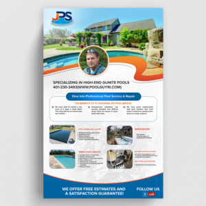 Diseño de Anuncio de Prensa por creative.bugs para JPS POOL SERVICE | Diseño: #20576702
