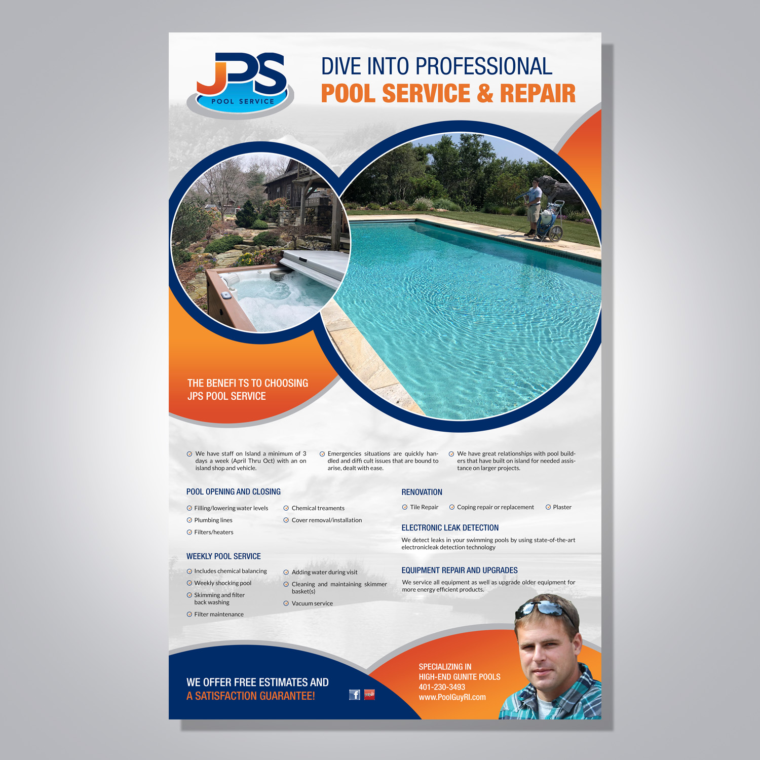 Newspaper Ad Design by Deepak_9_Malhotra for JPS POOL SERVICE | Design #20569193