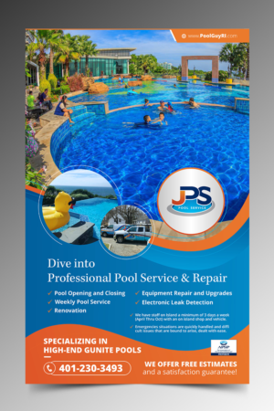 Diseño de Anuncio de Prensa por ecorokerz para JPS POOL SERVICE | Diseño: #20573129