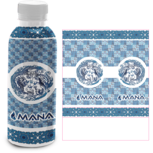 Water Bottle Porcelain Pattern Design | Graphic Design by at-as