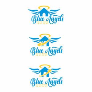 Logo Design by Vikstar for Blue Angels Cleaning Services  | Design: #17706965
