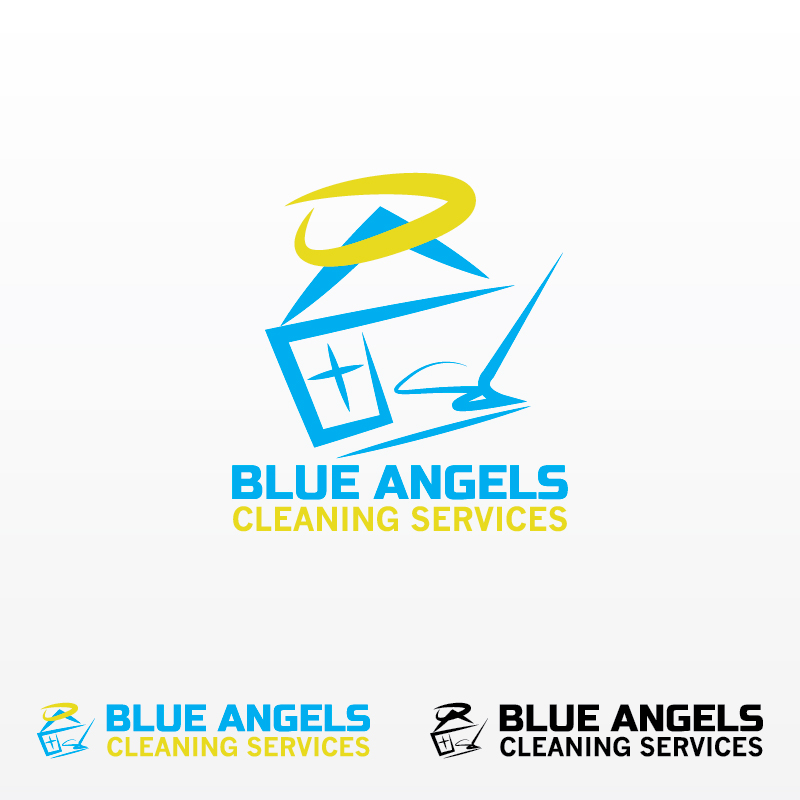 Diseño de Logo por CaliGraph para Blue Angels Cleaning Services  | Diseño #17842148