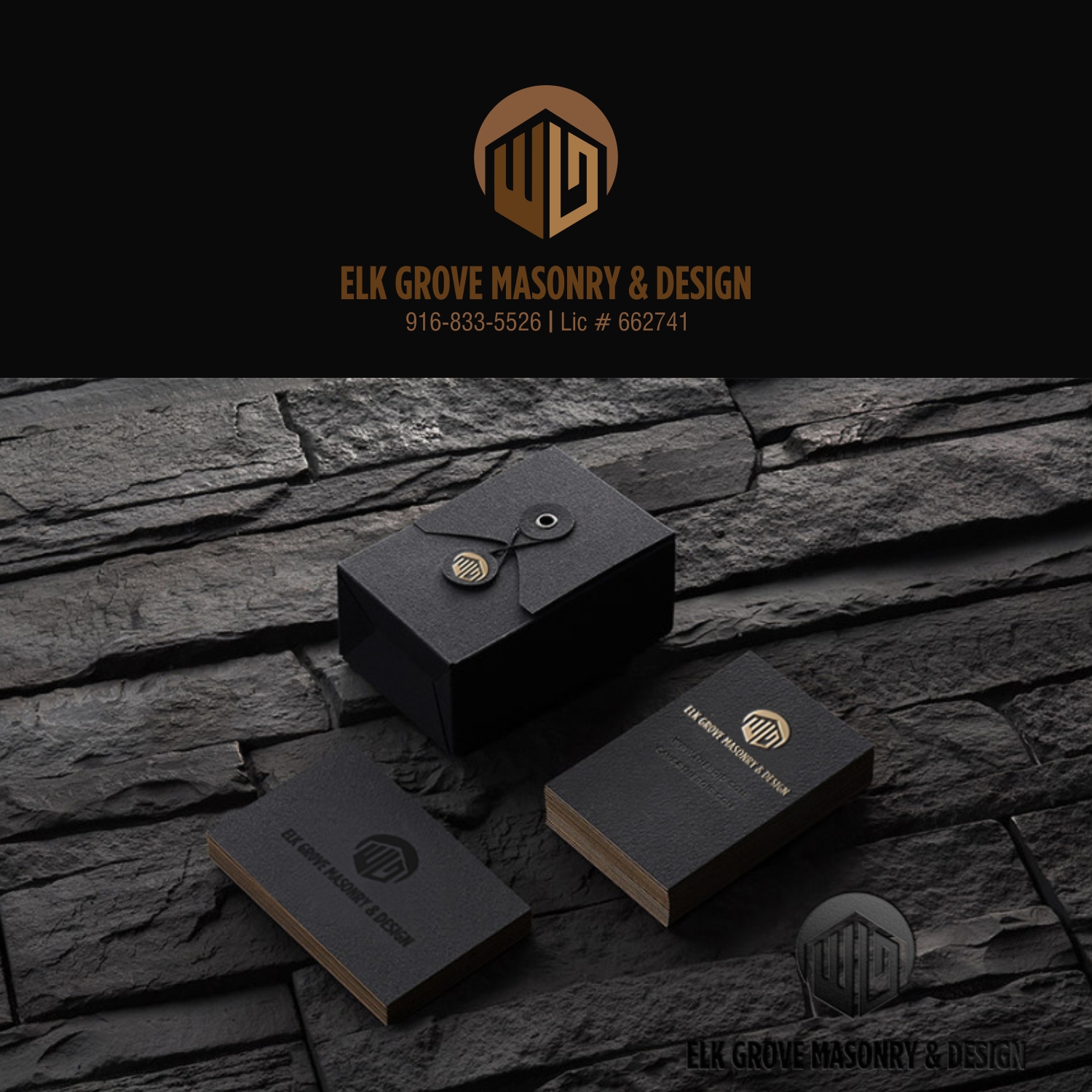 Logo Design by Anca V. for Elk Grove Masonry & Design, Inc. | Design #17674302
