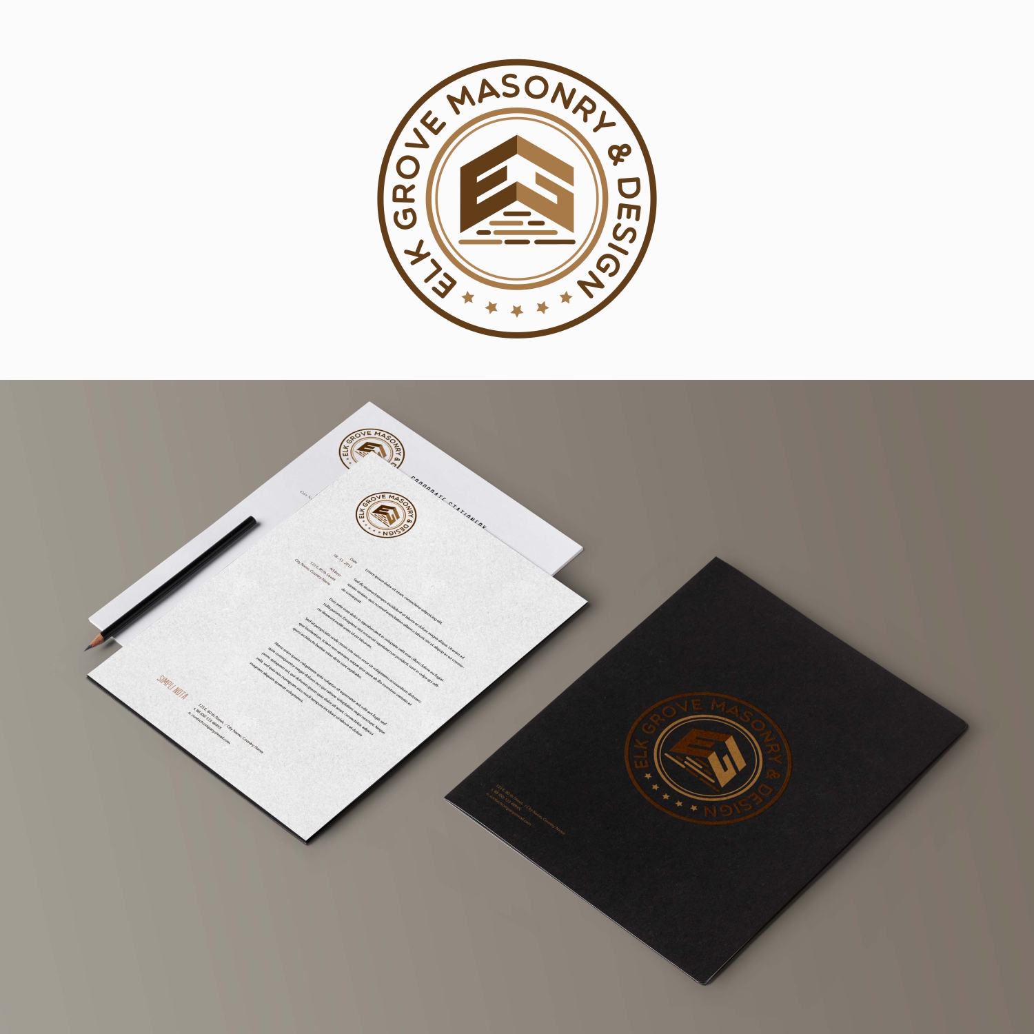 Logo Design by Anca V. for Elk Grove Masonry & Design, Inc. | Design #17682346