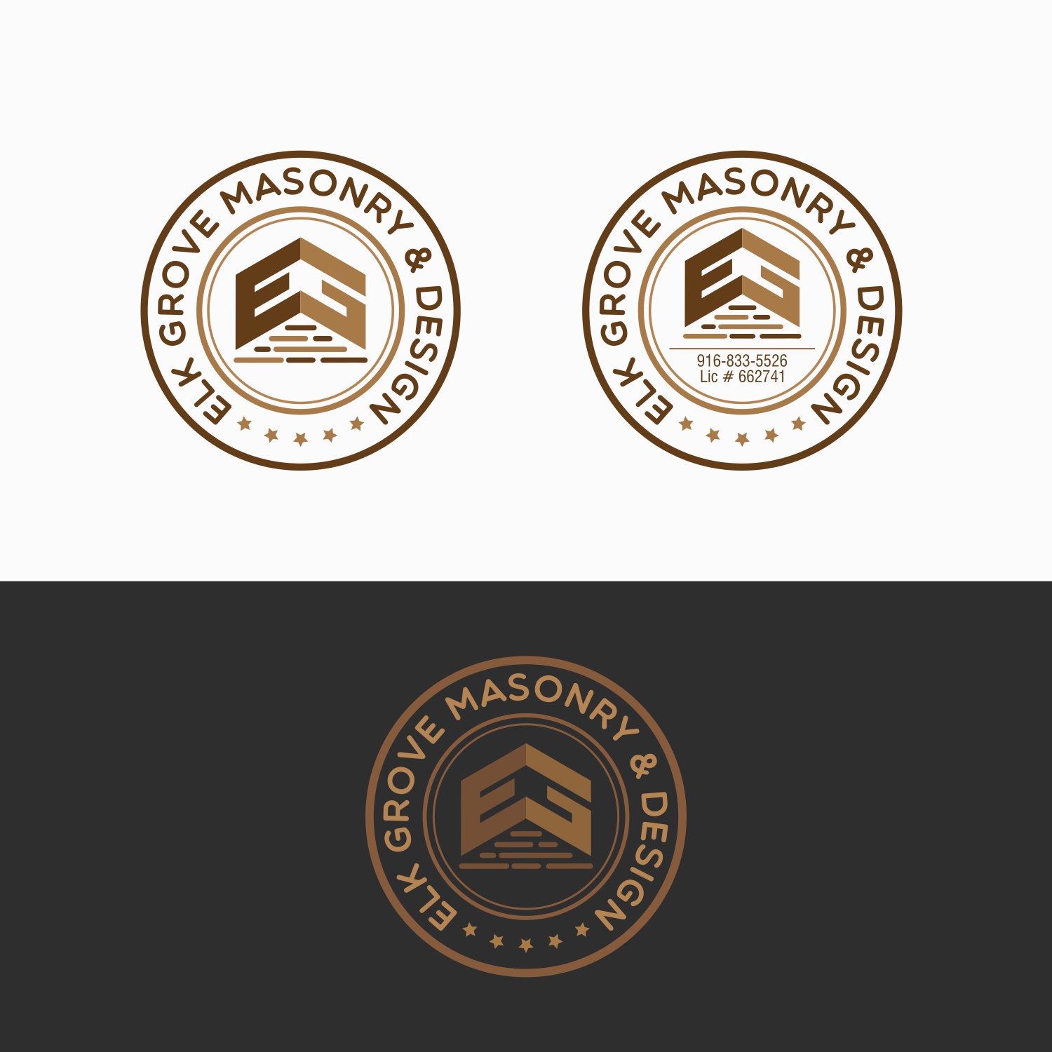 Logo Design by Anca V. for Elk Grove Masonry & Design, Inc. | Design #17682347
