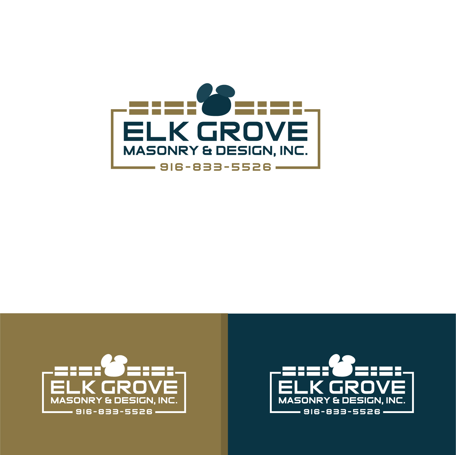Logo Design by Deziners Zone for Elk Grove Masonry & Design, Inc. | Design #17641718