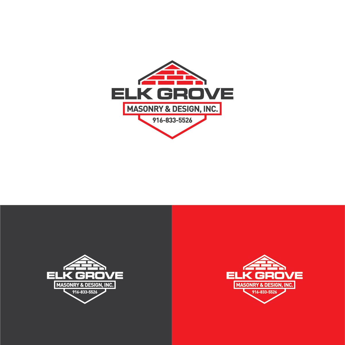 Logo Design by Deziners Zone for Elk Grove Masonry & Design, Inc. | Design #17648429
