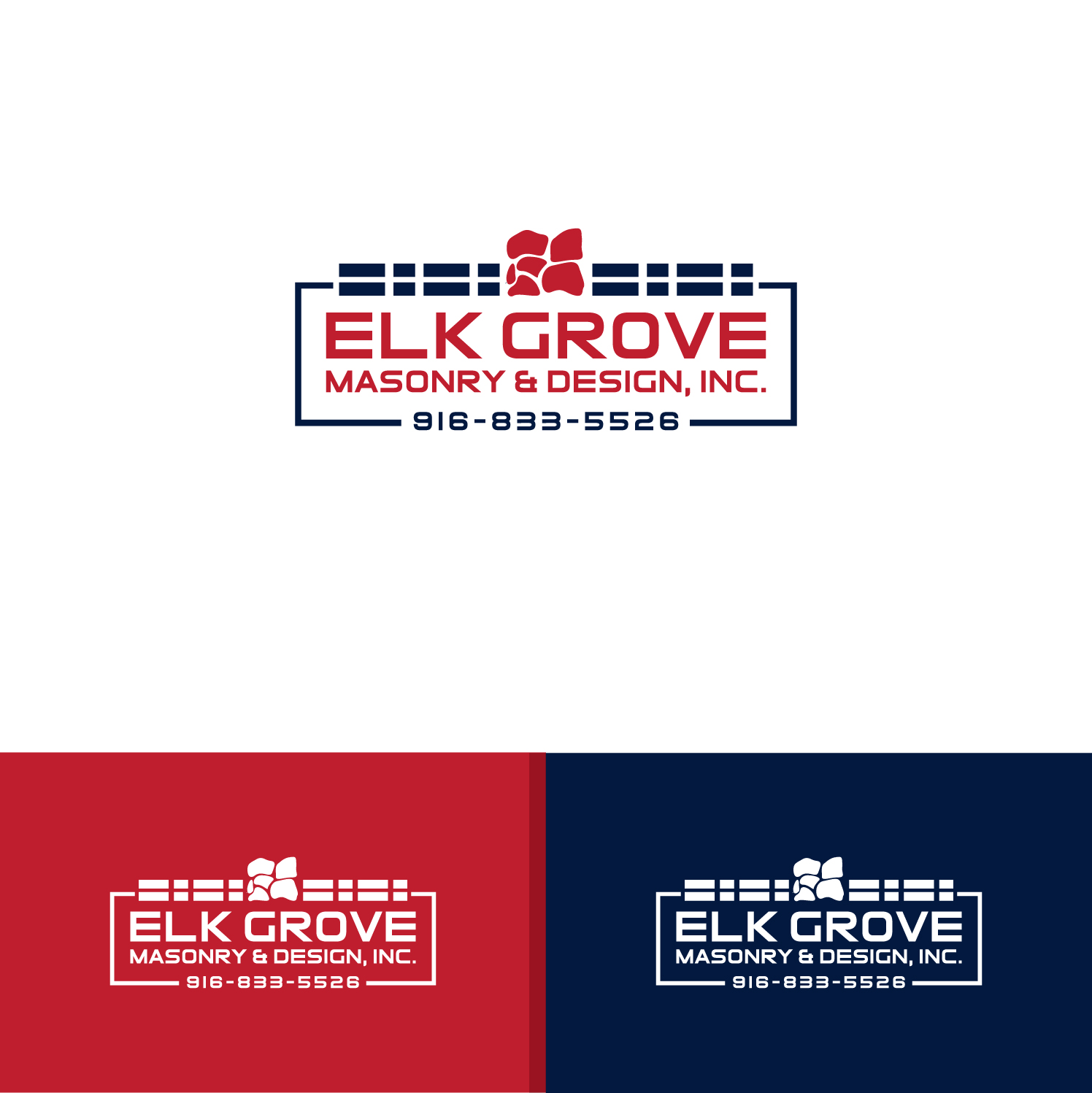 Logo Design by Deziners Zone for Elk Grove Masonry & Design, Inc. | Design #17648474