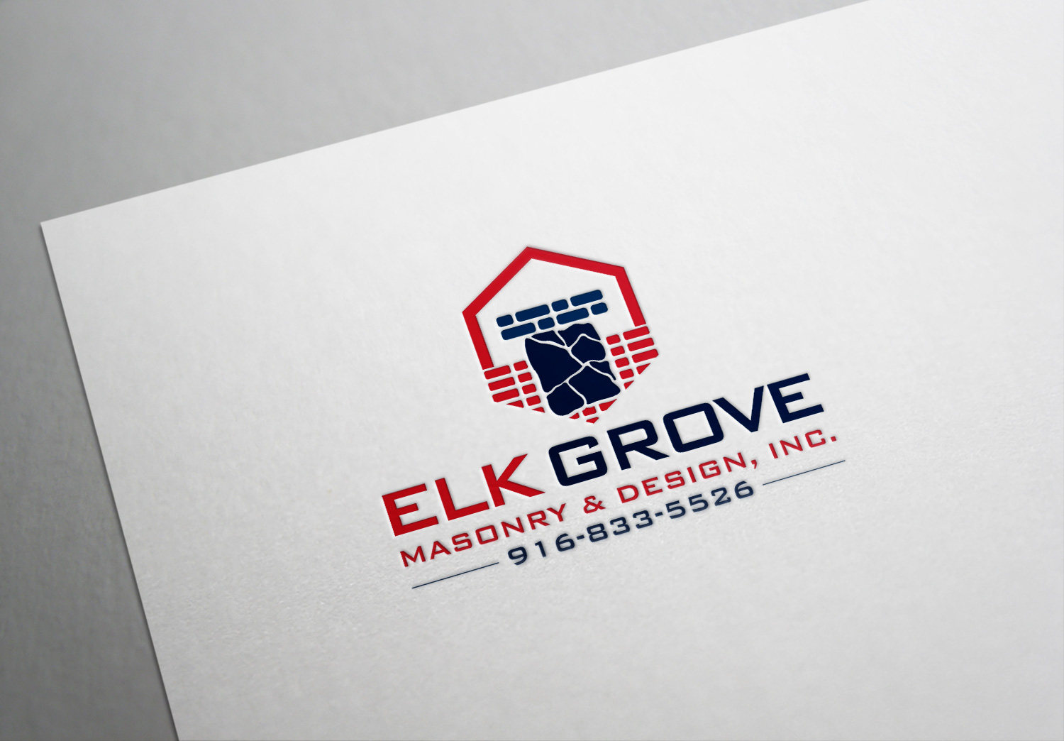 Logo Design by Deziners Zone for Elk Grove Masonry & Design, Inc. | Design #17648528