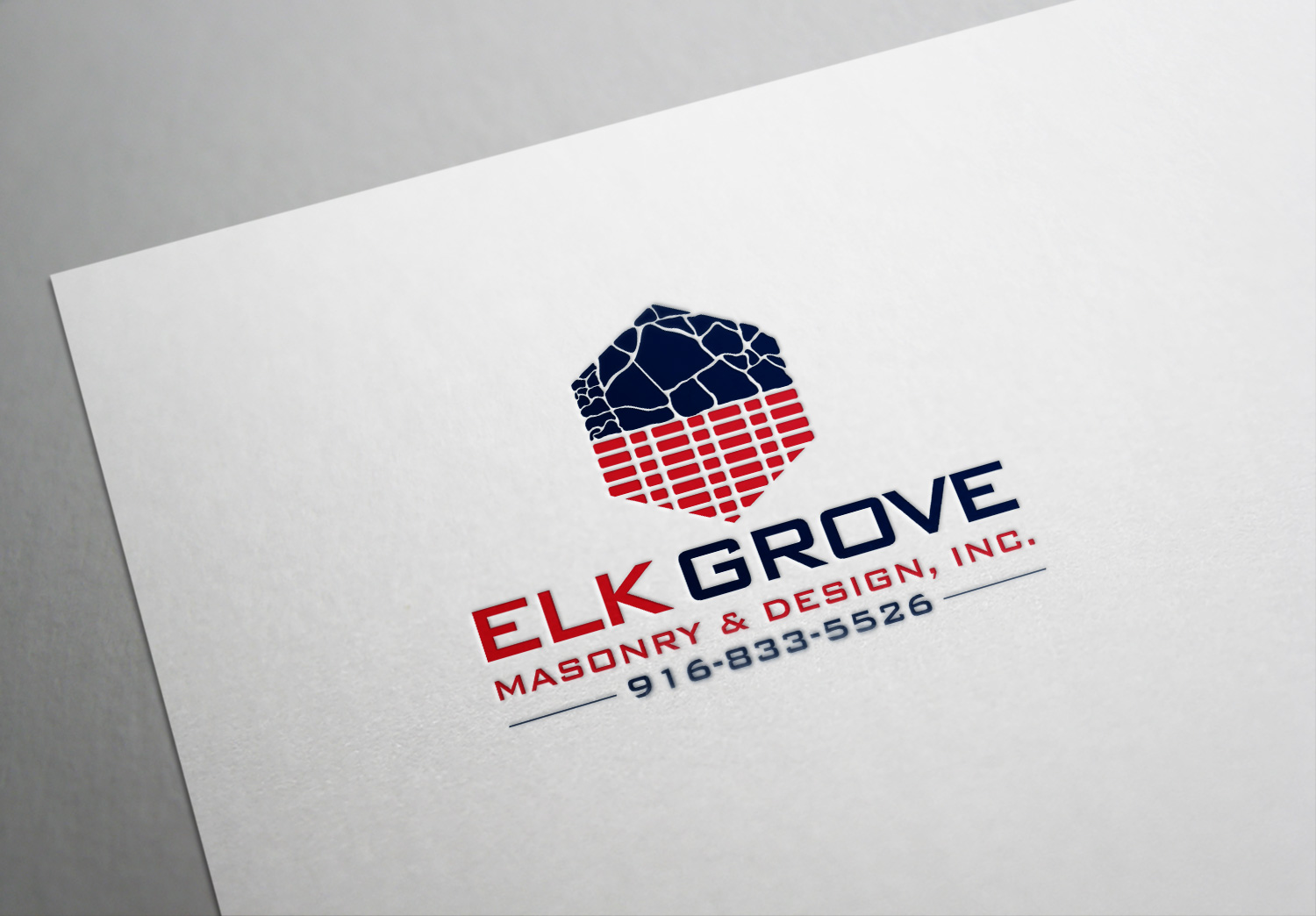 Logo Design by Deziners Zone for Elk Grove Masonry & Design, Inc. | Design #17648529