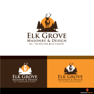 Elk Grove Masonry & Design, Inc.- 916-833-5526-Lic # 662741-The name and phone number is the most important part of the logo-the license number would be required for vehicles- | Logo Design by Graphic Bricks