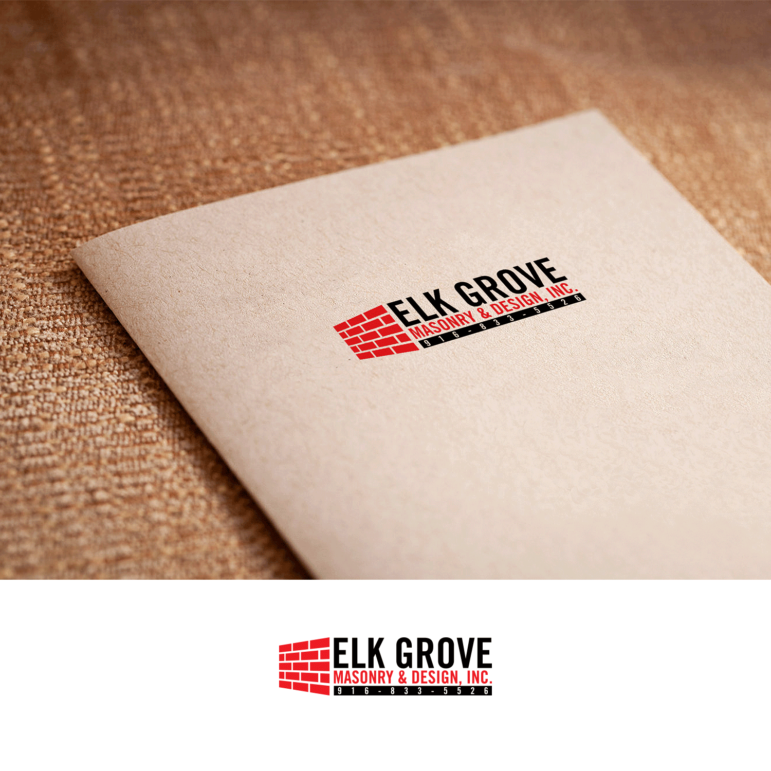 Logo Design by DesignDUO for Elk Grove Masonry & Design, Inc. | Design #17645241