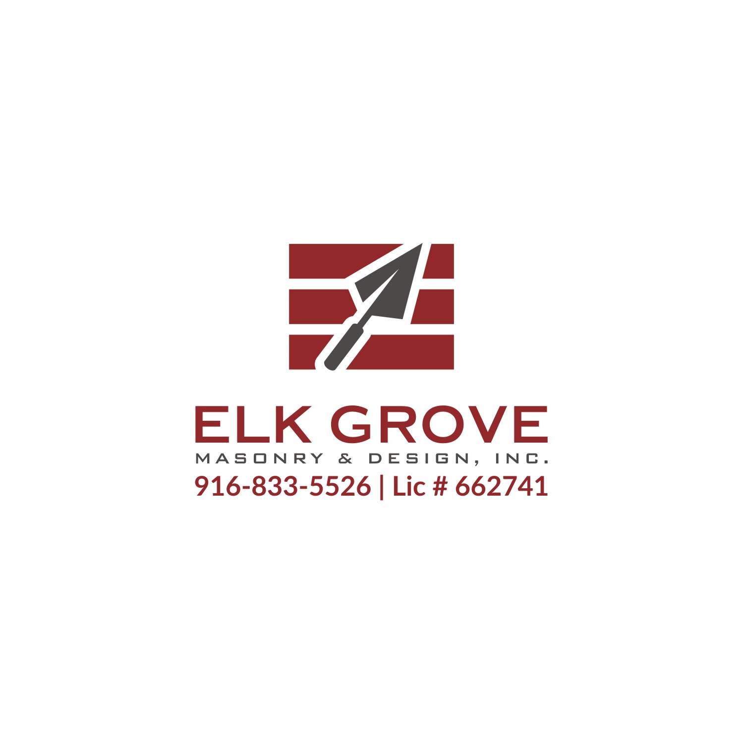 Logo Design by Sushma for Elk Grove Masonry & Design, Inc. | Design #17626878