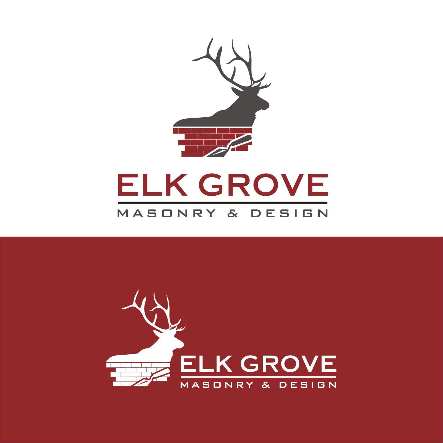 Logo-Design von Sushma für Elk Grove Masonry & Design, Inc. | Design #17669815