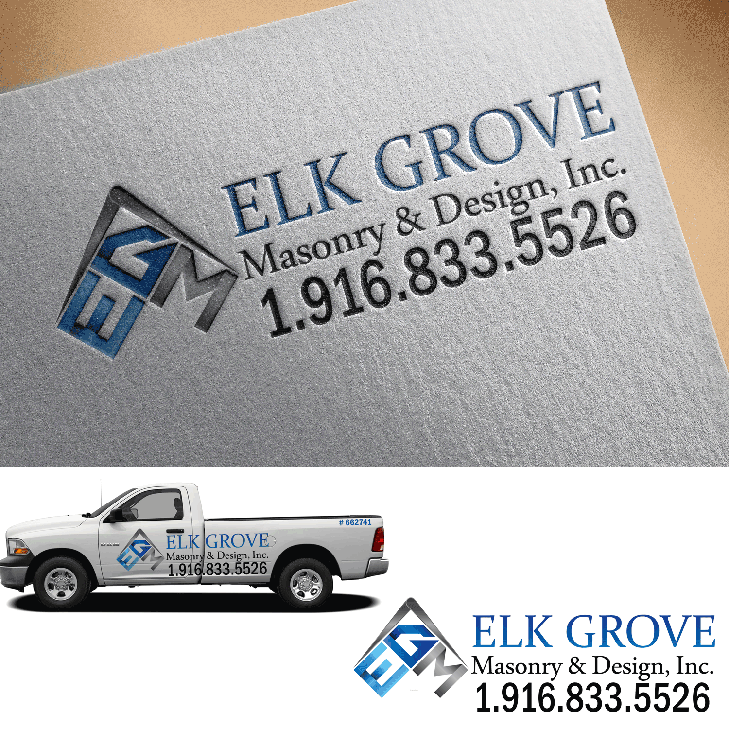 Logo Design by Ryan 76 for Elk Grove Masonry & Design, Inc. | Design #17652527