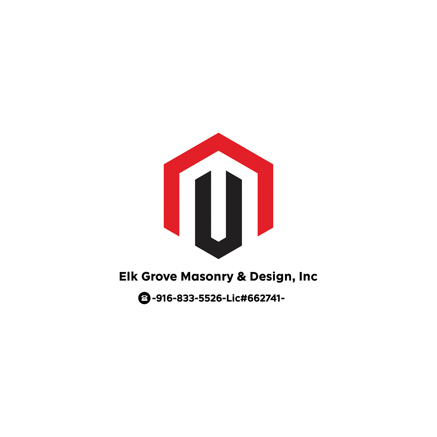 Logo Design by triadicart for Elk Grove Masonry & Design, Inc. | Design #17674826