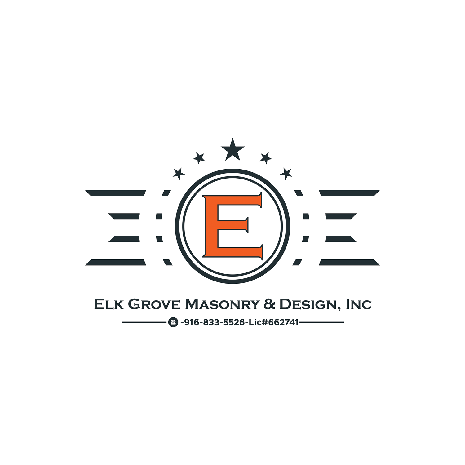 Logo Design by triadicart for Elk Grove Masonry & Design, Inc. | Design #17677039