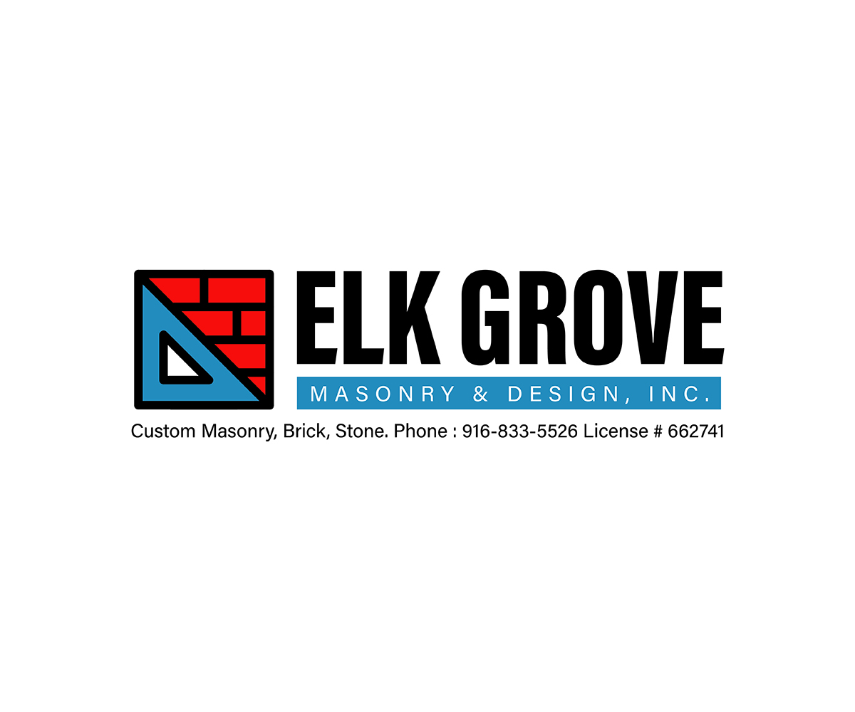 Logo Design by Rawrandrawr for Elk Grove Masonry & Design, Inc. | Design #17655391