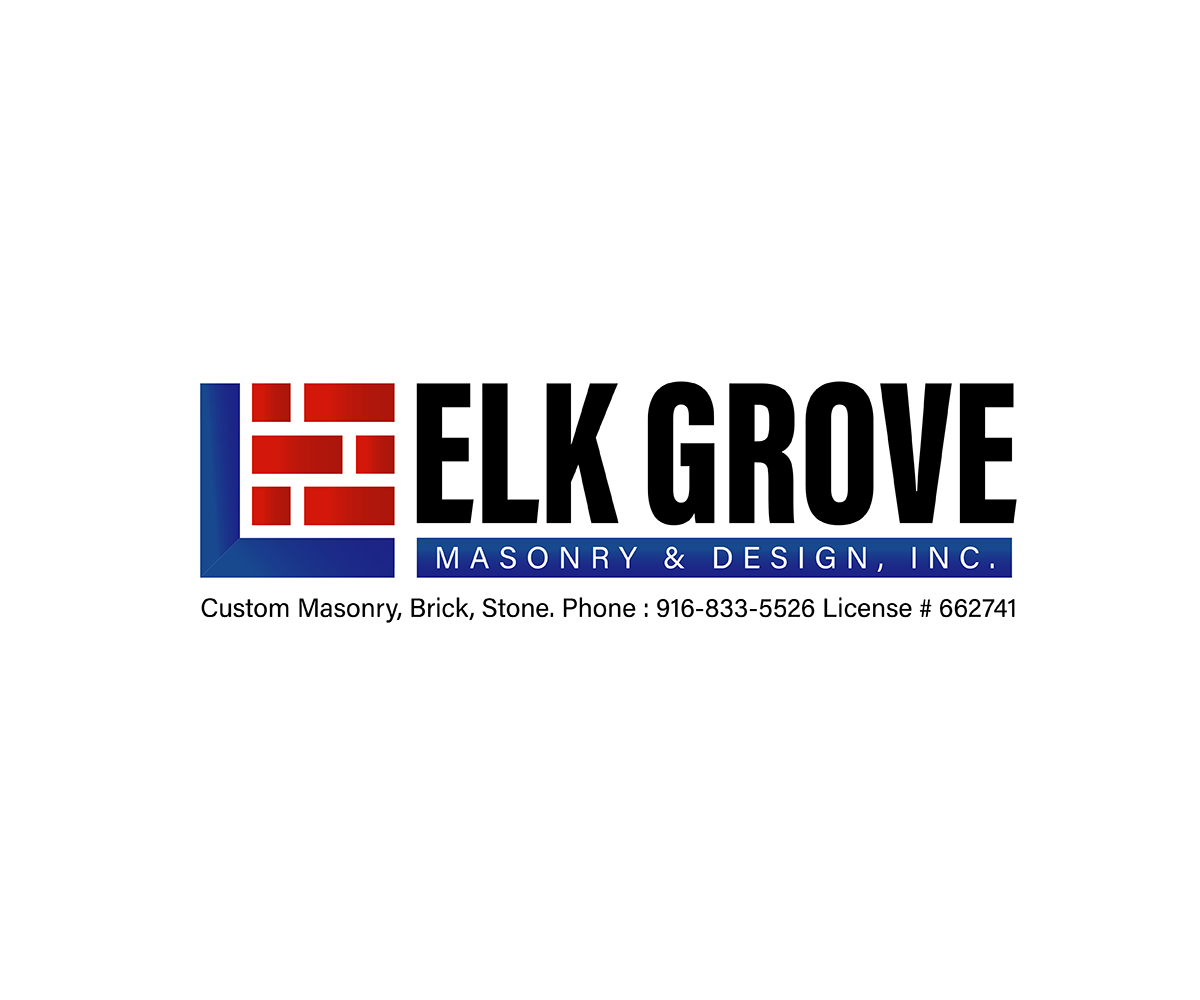 Logo Design by Rawrandrawr for Elk Grove Masonry & Design, Inc. | Design #17676422