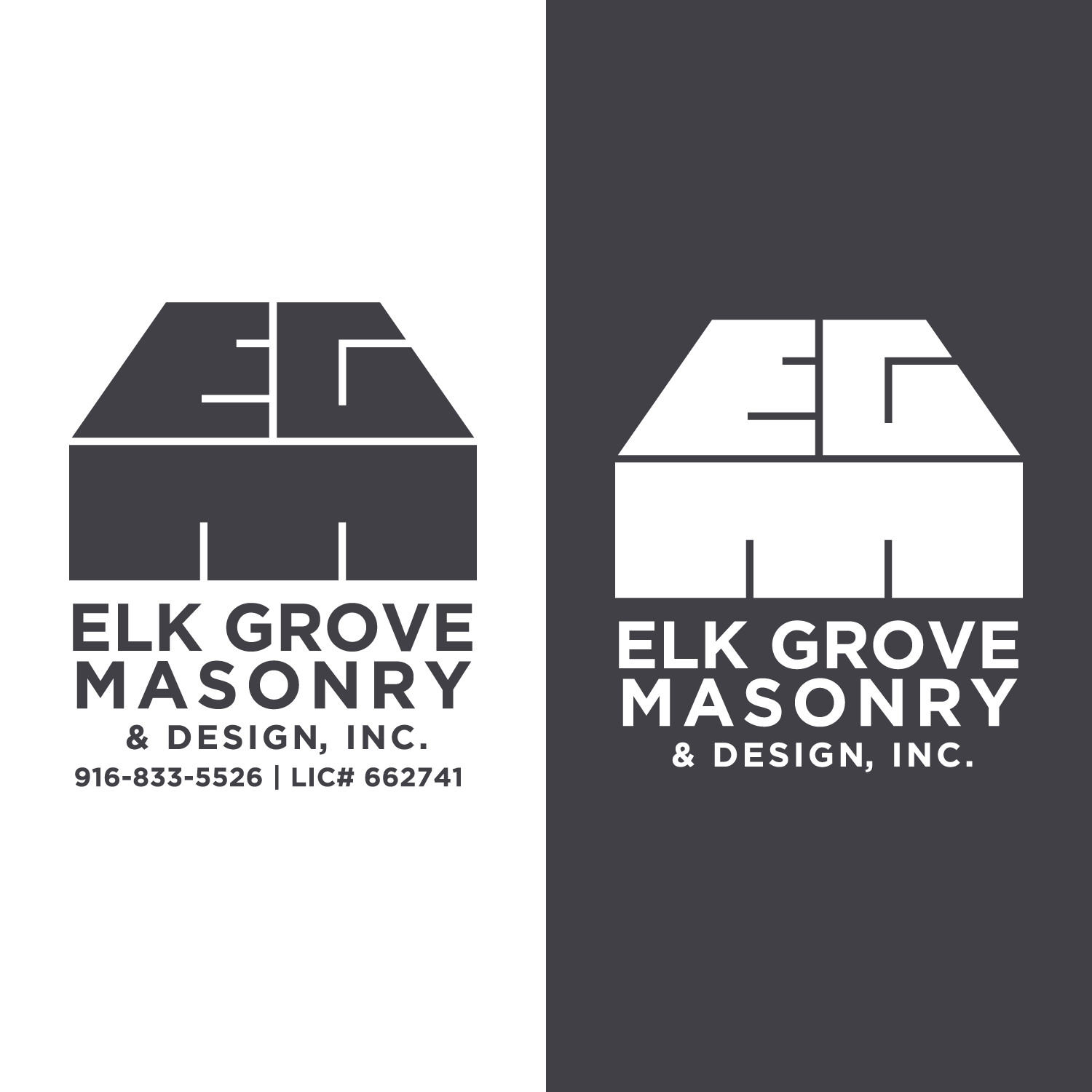 Logo-Design von Chrislugz für Elk Grove Masonry & Design, Inc. | Design #17667829