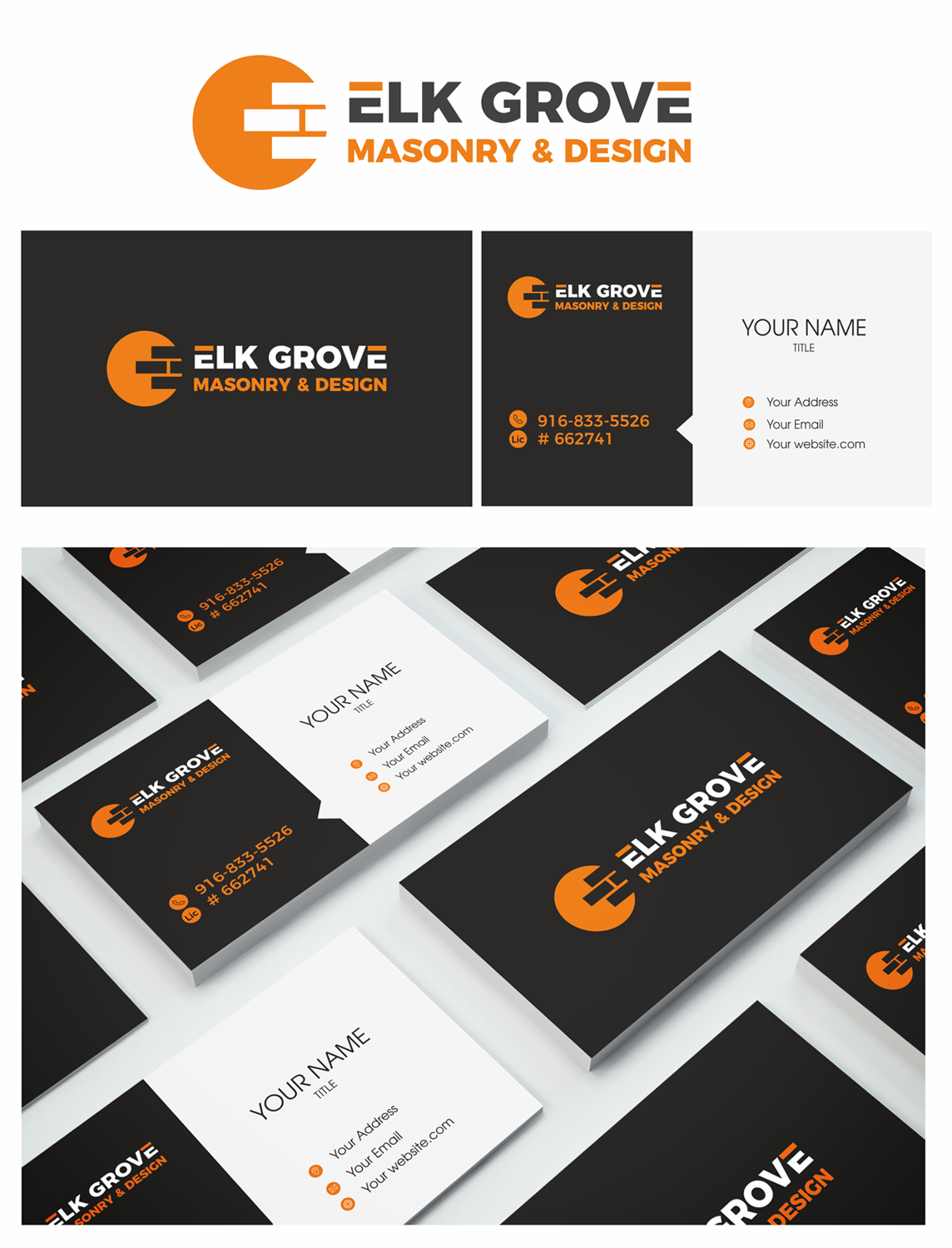 Logo-Design von Creative™ für Elk Grove Masonry & Design, Inc. | Design #17653464