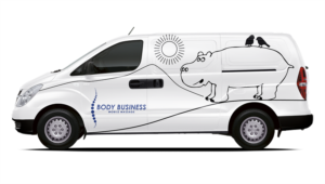 Body Business Massage Van Graphic (sides only) | Car Wrap Design by Adi Saos