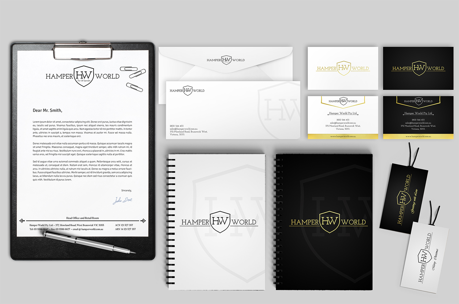Design de Papeterie par Foxelate pour Hamper World Pty Ltd | Design #17643035