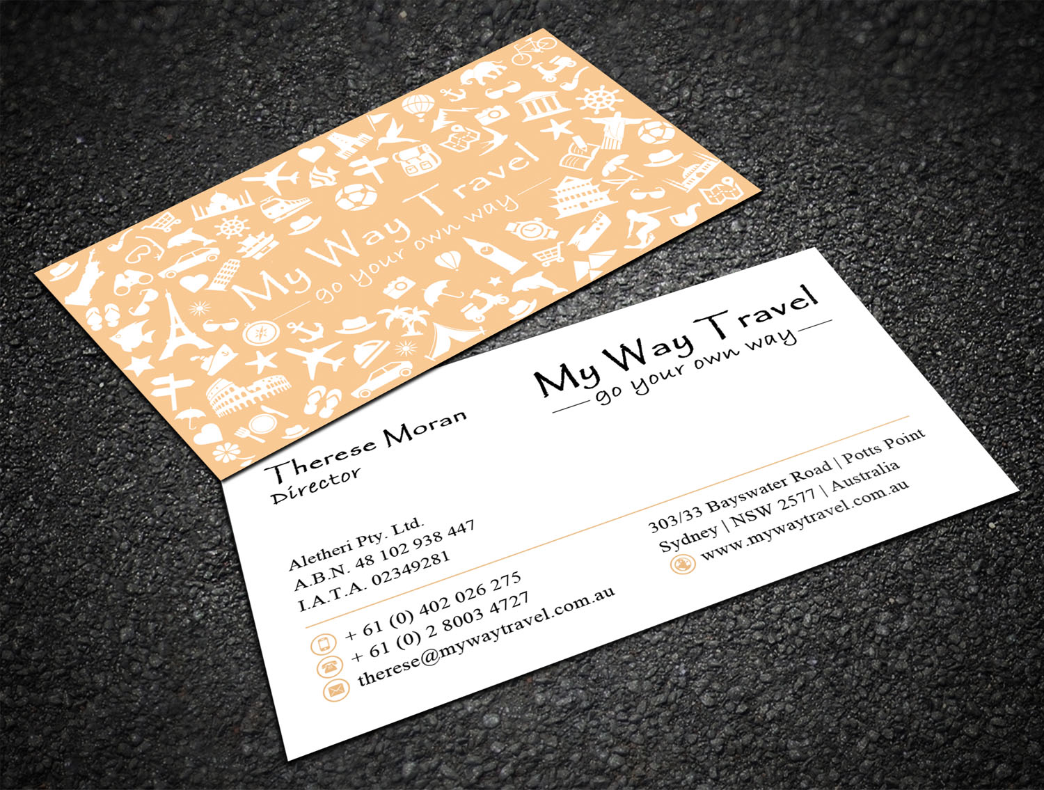 Business Card Design by Sandaruwan for My Way Travel | Design #17732152