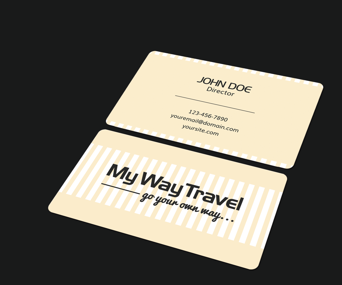 Business Card Design by JK18 for My Way Travel | Design #17664258