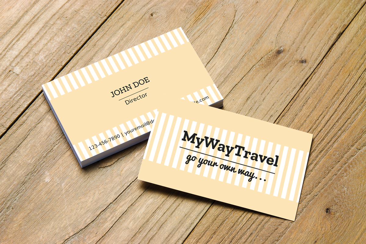 Business Card Design by JK18 for My Way Travel | Design #17664389