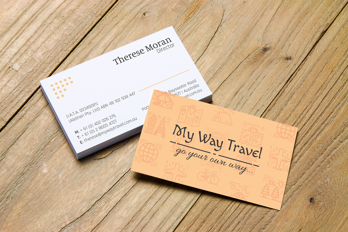 Business Card Design by JK18 for My Way Travel | Design #17693225