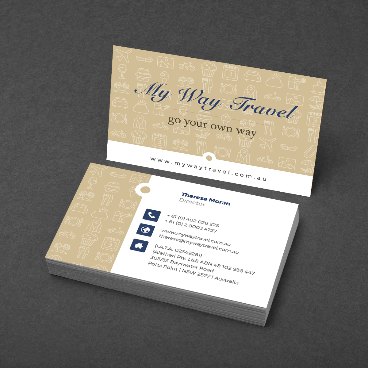 Business Card Design by bedesign for My Way Travel | Design #17718570