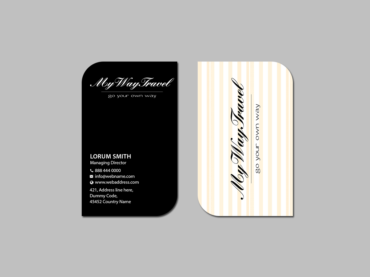 Business Card Design by Creations Box 2015 for My Way Travel | Design #17655630