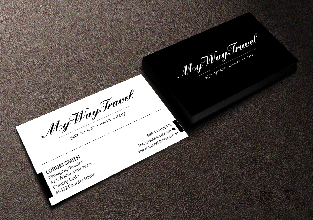 Business Card Design by Creations Box 2015 for My Way Travel | Design #17655644