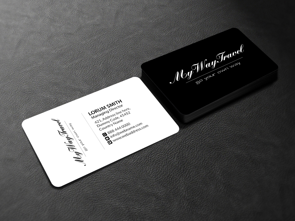 Design de Carte de Visite par Creations Box 2015 pour My Way Travel | Design #17655647