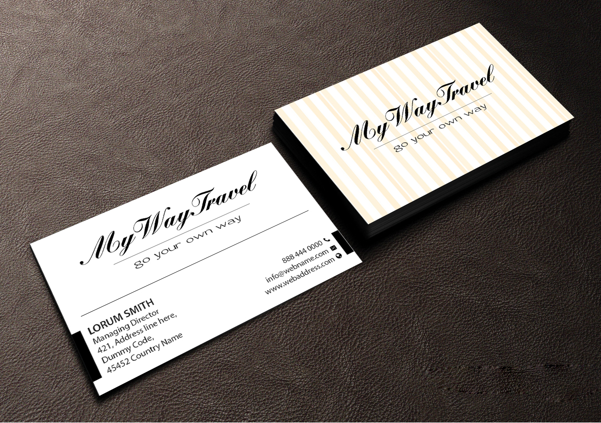 Design de Carte de Visite par Creations Box 2015 pour My Way Travel | Design #17655648