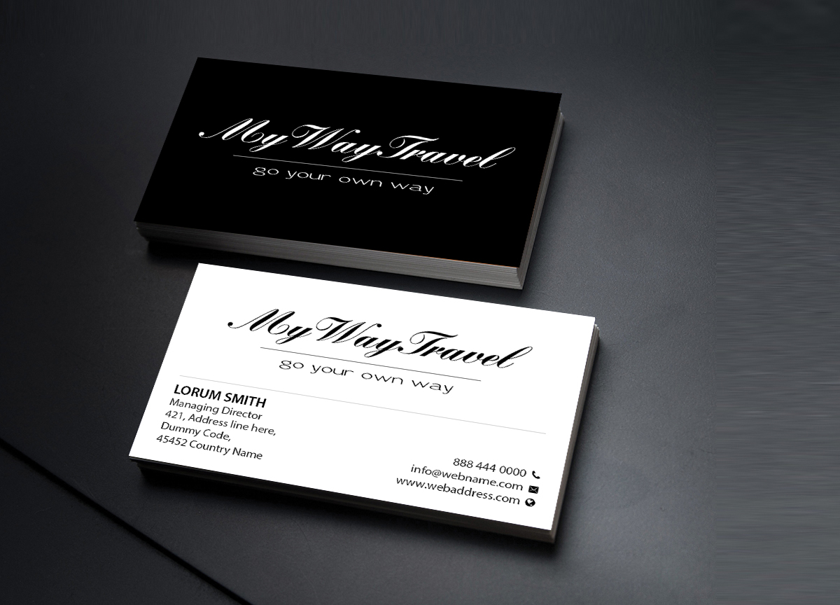 Business Card Design by Creations Box 2015 for My Way Travel | Design #17655652